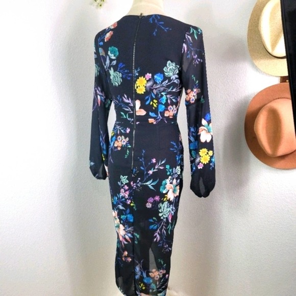 COOPER ST GINGER FLORAL ASYMMETRICAL FAUX WRAPPED DRESS SZ 4 - Picture 10 of 12